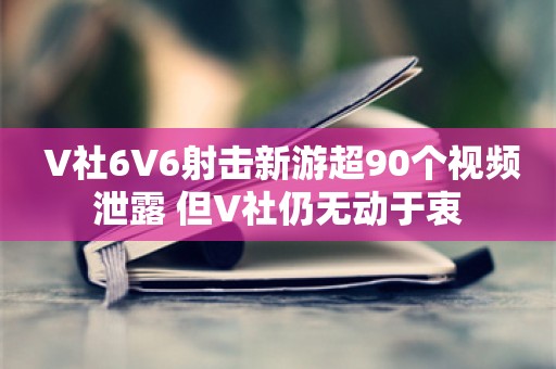  V社6V6射击新游超90个视频泄露 但V社仍无动于衷