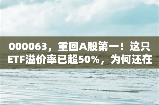 000063，重回A股第一！这只ETF溢价率已超50%，为何还在涨？