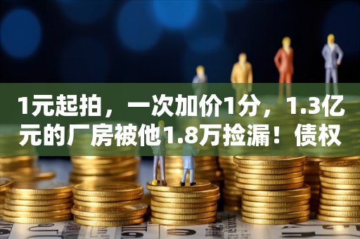 1元起拍，一次加价1分，1.3亿元的厂房被他1.8万捡漏！债权人气得差点晕倒