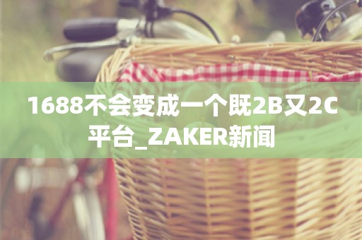 1688不会变成一个既2B又2C平台_ZAKER新闻