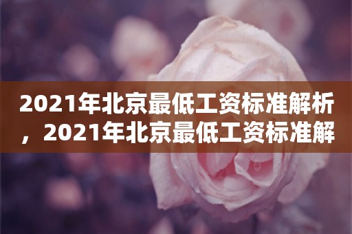 2021年北京最低工资标准解析，2021年北京最低工资标准解析