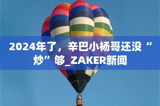 2024年了，辛巴小杨哥还没“炒”够_ZAKER新闻