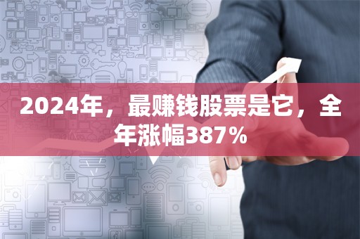 2024年，最赚钱股票是它，全年涨幅387%