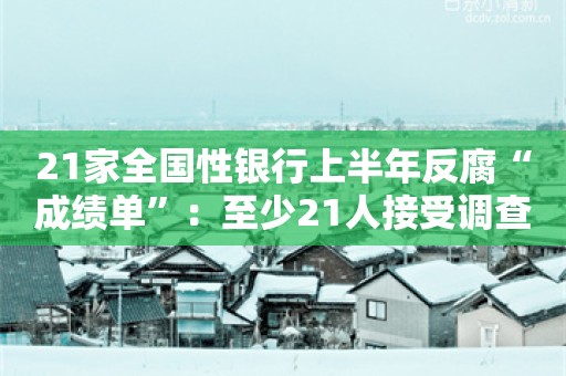 21家全国性银行上半年反腐“成绩单”：至少21人接受调查、23人被双开或开除党籍