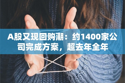 A股又现回购潮：约1400家公司完成方案，超去年全年