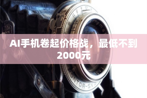 AI手机卷起价格战，最低不到2000元