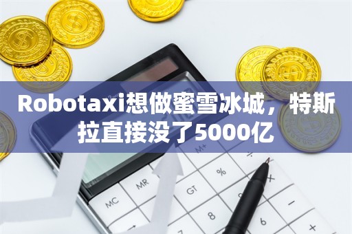 Robotaxi想做蜜雪冰城，特斯拉直接没了5000亿