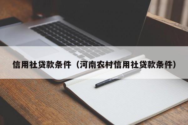 信用社贷款条件（河南农村信用社贷款条件）