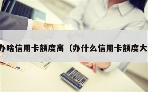 办啥信用卡额度高（办什么信用卡额度大）