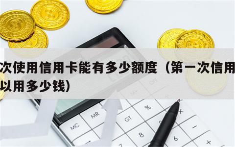 初次使用信用卡能有多少额度（第一次信用卡可以用多少钱）