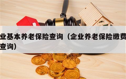 企业基本养老保险查询（企业养老保险缴费信息查询）