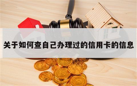 关于如何查自己办理过的信用卡的信息