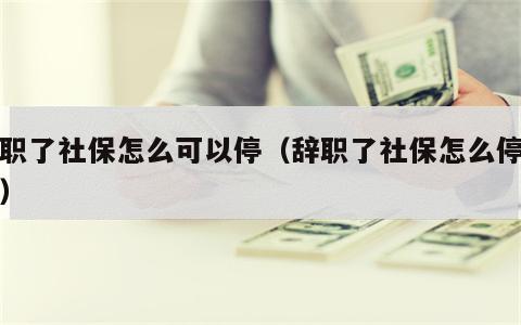 辞职了社保怎么可以停（辞职了社保怎么停下来）