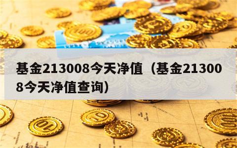 基金213008今天净值（基金213008今天净值查询）