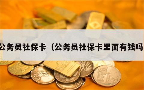 公务员社保卡（公务员社保卡里面有钱吗）