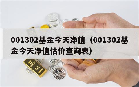 001302基金今天净值（001302基金今天净值估价查询表）