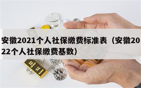 安徽2021个人社保缴费标准表（安徽2022个人社保缴费基数）