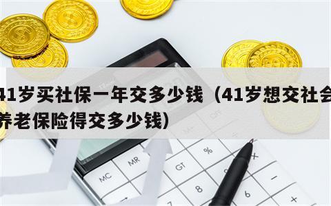 41岁买社保一年交多少钱（41岁想交社会养老保险得交多少钱）