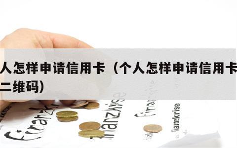 个人怎样申请信用卡（个人怎样申请信用卡收款二维码）