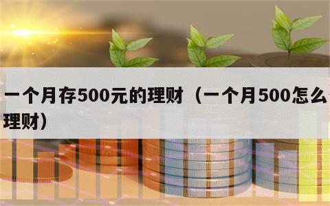 一个月存500元的理财（一个月500怎么理财）