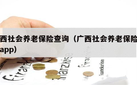 广西社会养老保险查询（广西社会养老保险查询app）