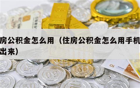 住房公积金怎么用（住房公积金怎么用手机提取出来）