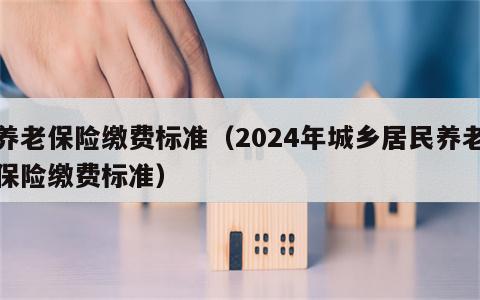 养老保险缴费标准（2024年城乡居民养老保险缴费标准）