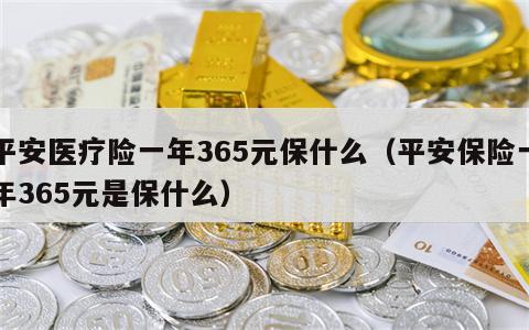 平安医疗险一年365元保什么（平安保险一年365元是保什么）