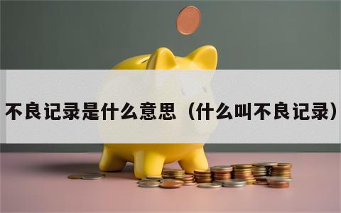 不良记录是什么意思（什么叫不良记录）