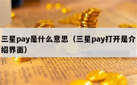 三星pay是什么意思（三星pay打开是介绍界面）