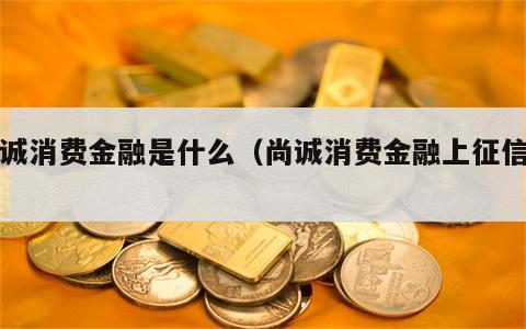 尚诚消费金融是什么（尚诚消费金融上征信吗）