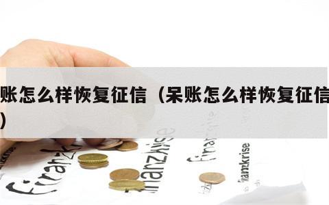 呆账怎么样恢复征信（呆账怎么样恢复征信报告）