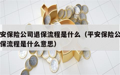 平安保险公司退保流程是什么（平安保险公司退保流程是什么意思）