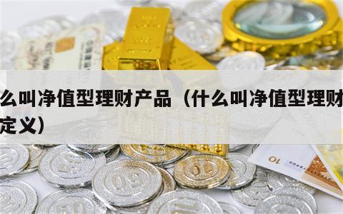 什么叫净值型理财产品（什么叫净值型理财产品定义）