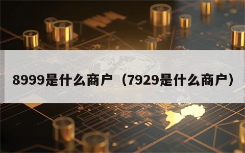 8999是什么商户（7929是什么商户）