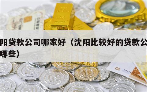 沈阳贷款公司哪家好（沈阳比较好的贷款公司有哪些）