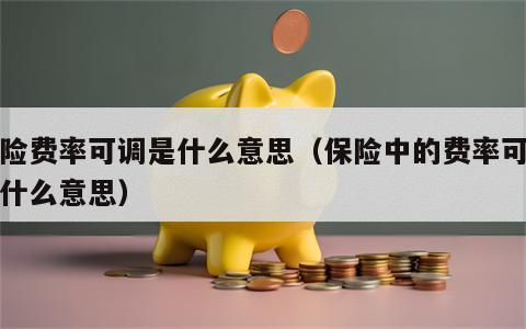 保险费率可调是什么意思（保险中的费率可调是什么意思）