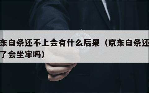 京东白条还不上会有什么后果（京东白条还不起了会坐牢吗）