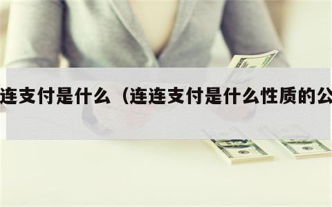 连连支付是什么（连连支付是什么性质的公司）