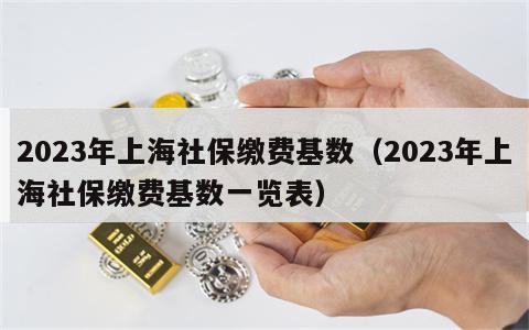 2023年上海社保缴费基数（2023年上海社保缴费基数一览表）