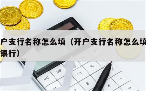 开户支行名称怎么填（开户支行名称怎么填中国银行）