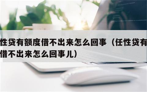 任性贷有额度借不出来怎么回事（任性贷有额度借不出来怎么回事儿）